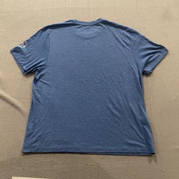 Life is Good Shirt Mens XL Blue Positive State Champions Single Stitch Stretch - Picture 2 of 8